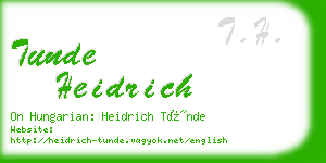 tunde heidrich business card